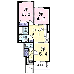 ノービレアビターレA 3DKの間取図画像