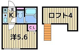Well-being江北 3階1Kの間取り