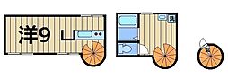 KANRA梅島 3階ワンルームの間取り