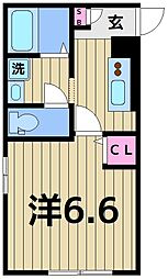 メゾンド・パイル2 1Kの間取図画像