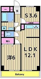 ラ・フィーユ堀切 1SLDKの間取図画像