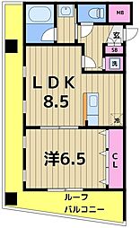 ブランルミエール 1LDKの間取図画像