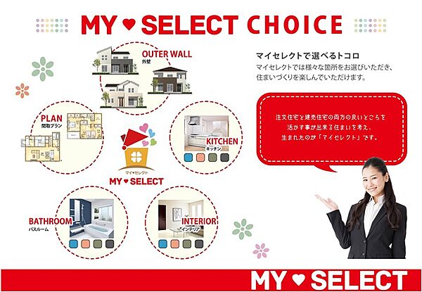 マイセレクト、注文住宅の「選ぶ楽しさ、間取りや設備・外観等、  お客様のご要望を反映」を、建売住宅の「安心な価格、購入価格や間取・仕様等、あらかじめ明示されている」♪