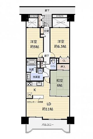 間取り ダイアパレス八木山 6階/-