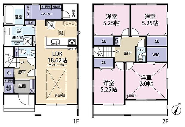 WICに土間収納も。家族の「置き場所に困る」をすべて解決する4LDK。