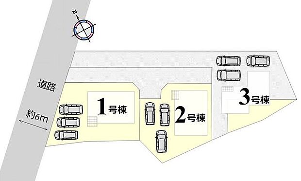通路内に転回スペースがある為、一番奥でも駐車しやすい！奥の区画はプライバシー性高い