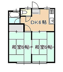 コーポ 2DKの間取図画像