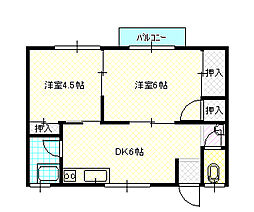 間取図画像 2DK