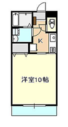アトラス 1Kの間取図画像