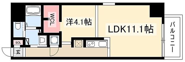SK BUILDING-901 ｜愛知県名古屋市中村区佐古前町(賃貸マンション1LDK・10階・40.42㎡)の写真 その2