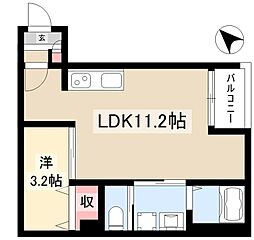 Warren koyoI 3階1LDKの間取り