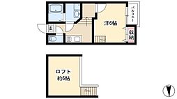 Creo六番町弐番館 1階1Kの間取り