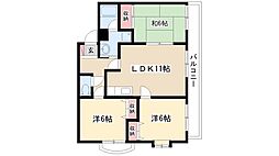 ブラザービル八幡 4階3LDKの間取り