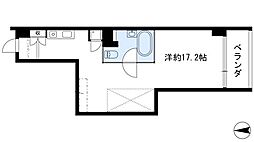 FLATS GAZERY 3階ワンルームの間取り