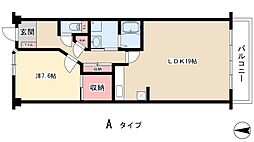 ソーラスフロント富船 8階1LDKの間取り