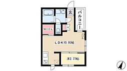 Star-Ship 3階1LDKの間取り