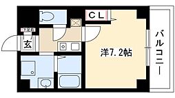 K’s　HOUSE玉ノ井 9階1Kの間取り