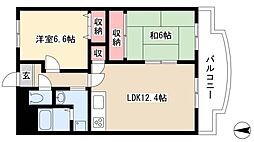 アビタシオン一番 5階2LDKの間取り