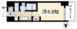プレサンス名古屋駅ゲート 7階1Kの間取り