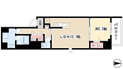 ダイワシティー中村公園 2階1LDKの間取り