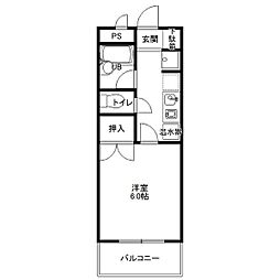 DAIMAN HOUSE 昭和橋 2階1Kの間取り