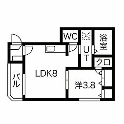 Campanella 3階1LDKの間取り