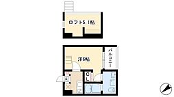 Fleur 1階1Kの間取り