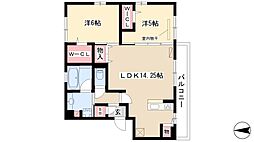 GrandSoleil 3階2LDKの間取り