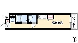joule則武 3階ワンルームの間取り