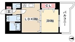 ミリオネア 1LDKの間取図画像
