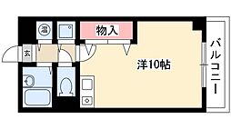 ライジングハイツ ワンルームの間取図画像