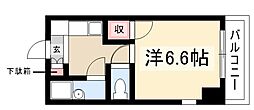 ピュアウィング白鳥 1Kの間取図画像