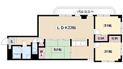 アベニューアオヤマ 3LDKの間取図画像