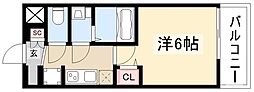 マキシヴ名古屋 1Kの間取図画像