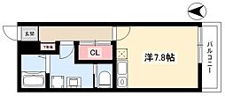ラポール 1Kの間取図画像