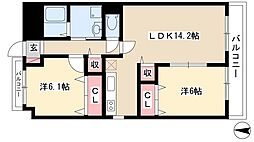 ビアンコロッソ 2階