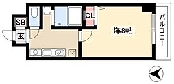 リアライズ沢下町2 1Kの間取図画像