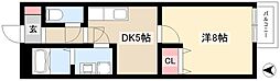 リナシメントA 1DKの間取図画像