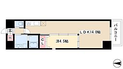 アルバグランデ名護屋 1LDKの間取図画像