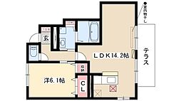 ソレアード5 1LDKの間取図画像