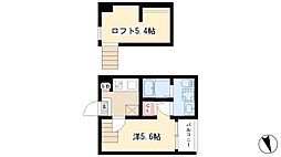 tres五女子 1Kの間取図画像