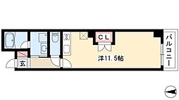 グランメールモリタ1 ワンルームの間取図画像