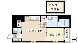 サンフラット 1LDKの間取図画像