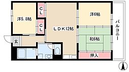 第五グランドハイツ服部 3LDKの間取図画像