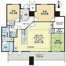 ザ・ライオンズミッドキャピタルタワー 2LDKの間取図画像