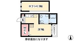 ブランノワール本陣S棟 ワンルームの間取図画像