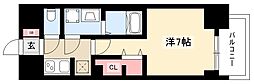 S-RESIDENCE名駅North 1Kの間取図画像