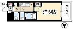 プレサンス太閤通駅前デュプル 1Kの間取図画像