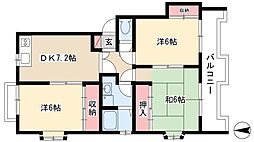 サンライトマンション 3DKの間取図画像