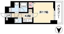 ResidenceYuki 1Kの間取図画像